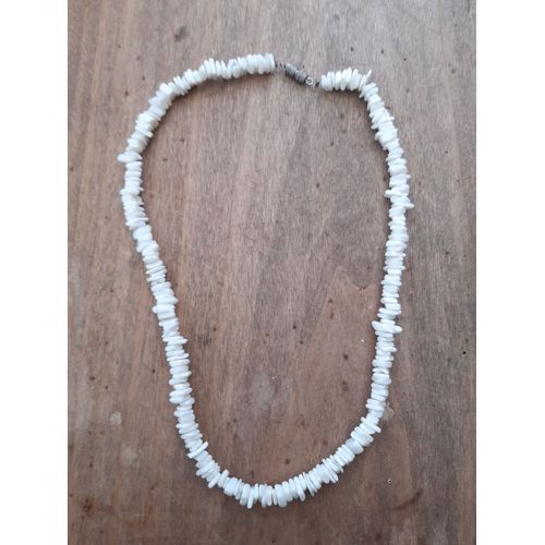 Collier En Nacre Blanc