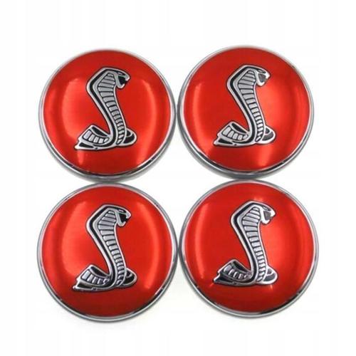 4pcs Caches Moyeu Centre Roue 54mm Ford Serpent Rouge Logo Enjoliveur