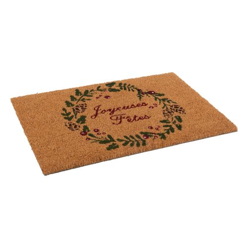 Paillasson De Noël En Coco - L. 60 X L.40 Cm - Marron