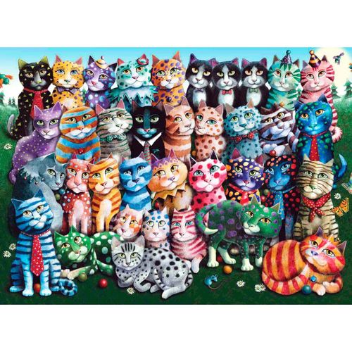Puzzle Anatolien - Réunion De Famille De Chats, 1000 Pièces
