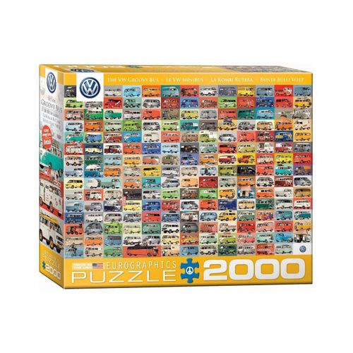 Puzzle Volkswagon Groovy Bus Collage 2000 Pieces