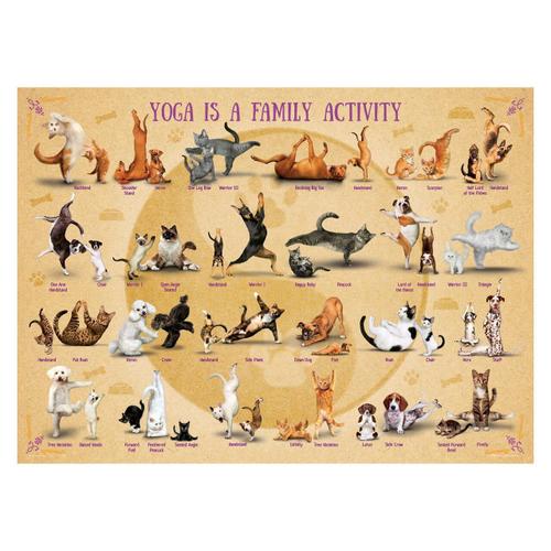 Puzzle Eurographics - Le Yoga Est Une Activité Familiale, 500 Pièces Xxl