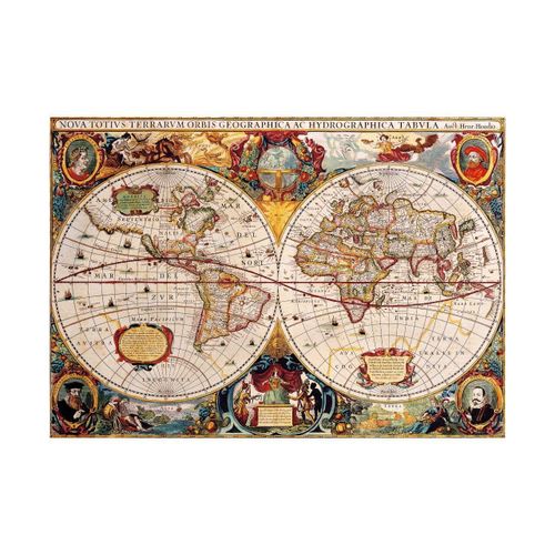 Puzzle Bluebird - Carte Du Monde Antique, 1000 Pièces