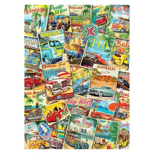 Vintage Travel Collage - Puzzle 1000 Pièces