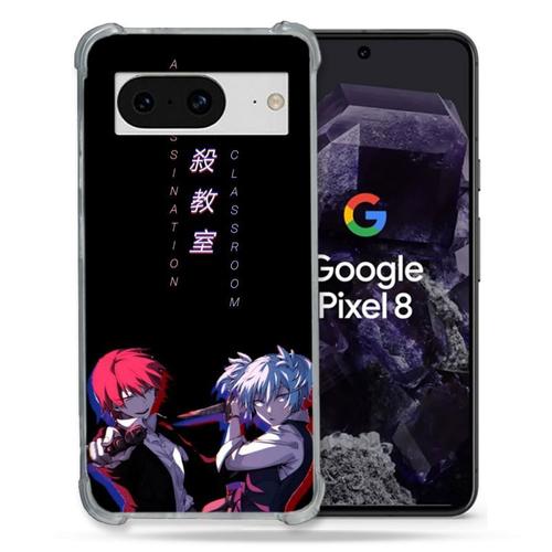 Coque Renforcée En Verre Trempé Pour Google Pixel 8 Manga Assassination Classroom Duo