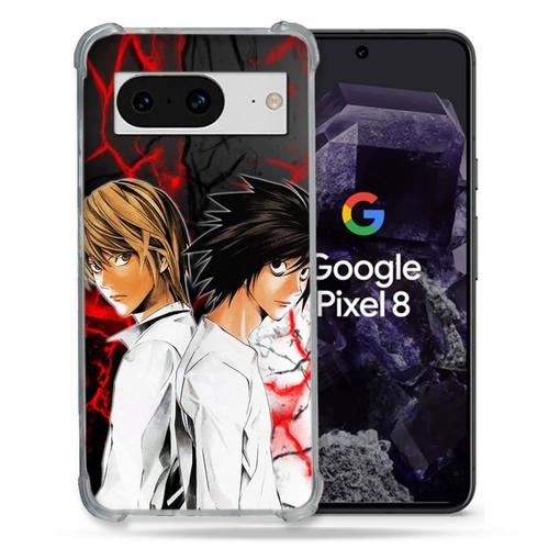 Coque Renforcée En Verre Trempé Pour Google Pixel 8 Manga Death Note Duo