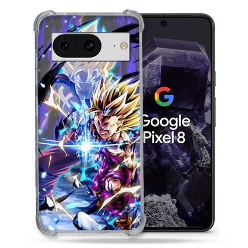 Coque Renforcée En Verre Trempé Pour Google Pixel 8 Manga Dragon Ball Sangohan Duo