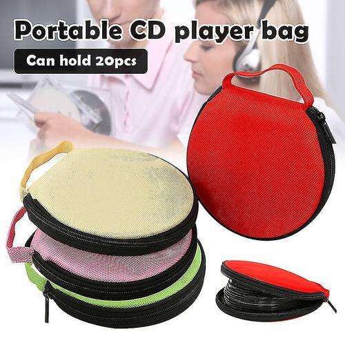 20 Étuis Pour Cd/Dvd, Pochettes En Plastique Dur Pour Cd, Rangement De Protection Pour Dvd, Sac Pour Rangement De Voyage, Noir