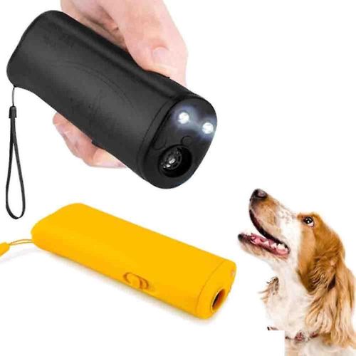 Répulsif Pour Chien De Compagnie 3 En 1, Équipement Ultrasonique D'entraînement Pour Chien De Compagnie, Anti-Aboiement, Jaune
