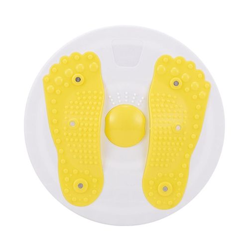 Torsion De La Plaque De Taille, Disque De Fitness Rotatif De 27.5cm En Place, Dispositif Amincissant De Sport, Ventre Twister Jaune