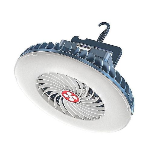 Ventilateur De Camping Portable Avec Lanterne Led, Ventilateur De Camping À Piles Rechargeable Avec Crochet De Suspension Pour Tente Et Voiture D'urgence
