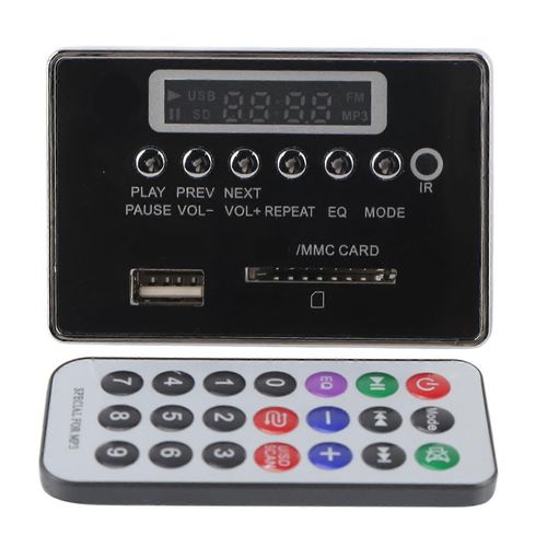 Carte de décodeur MP3 Bluetooth Module audio Mémoire de stockage USB Radio FM (Noir)