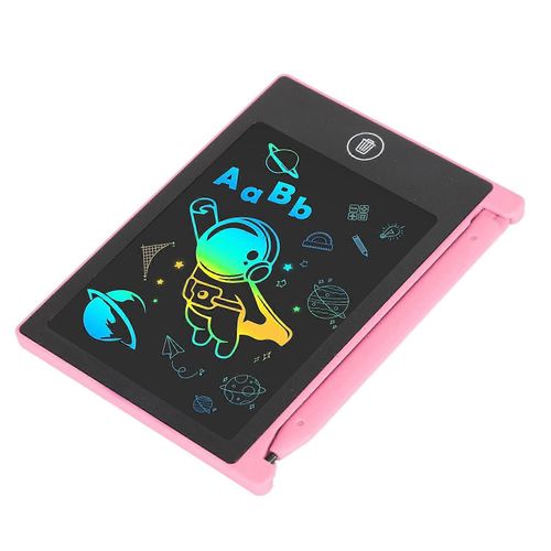Mini tablette d'écriture LCD étanche 4,4 pouces effaçable réutilisable électronique pad Doodle Board pour 3 à 6 ans rose