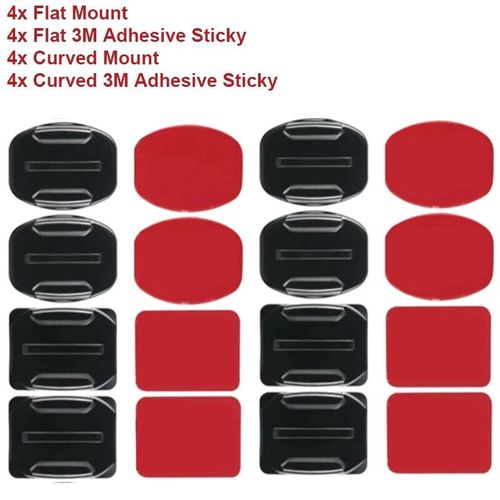 Support D'autocollant Adhésif Double Face Pour Casque Gopro,Base De Partenaires Pour Gopro Fore13,12,11,10,9 Dji - A-C23087295-Generique