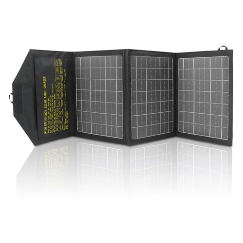 Kyaoayo-21w Chargeur Solaire Pliable - 3 Panneaux - Étanche - Avec Deux Ports Usb - Pour Camping, Iphone, Ipad, Samsung Galaxy, Lg, Téléphones Portables Et Appareils