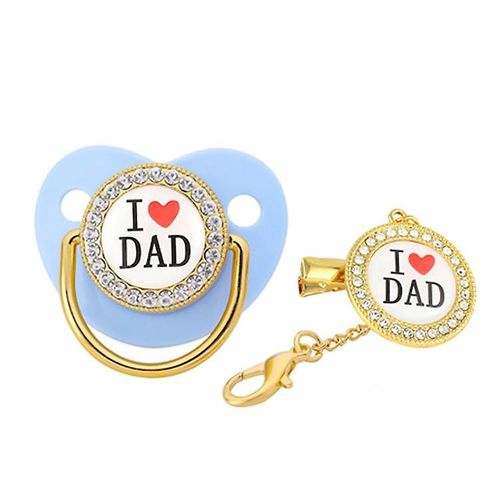 Tétine En Silicone Pour Nouveau-Né, Tétine Pour Bébé, Lettres L Love Dad S Bleu