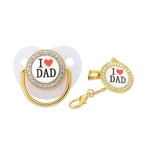 Tétine En Silicone Pour Nouveau-Né, Tétine Pour Bébé, Lettres L Love Dad L Blanc