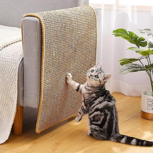 Tapis À Gratter En Sisal Pour Chat, Planche À Gratter Pour Aiguiser Les Ongles, Grattoir, Arbre À Chats, Jouets Pour Chat, Chaise, Table, Canapé, Tapis De Protection De Meubles Xl 60x90cm