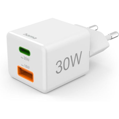 Kyaoayo-30w Chargeur Rapide Compatible Iphone, Samsung - [Pd + Qc 3.0] [Recharge Optimisée] [2 Ports] Blanc