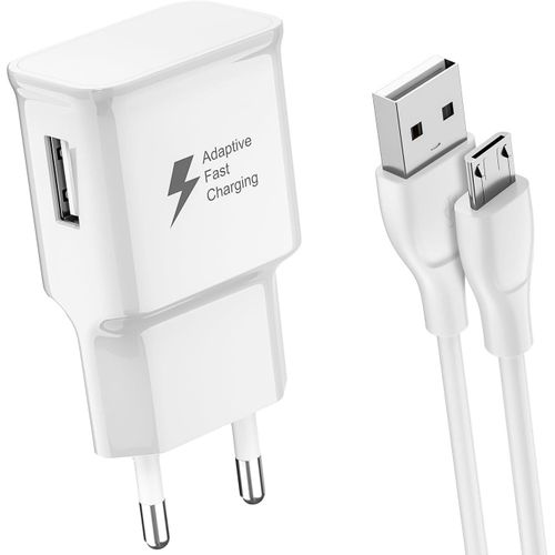 KYAOAYO-Chargeur Rapide Avec Cable Micro Usb Pour Samsung Galaxy A10 A10S J7 J6 J4 S7 S6 Edge A03 A02 Tab S2 Tab A, Pour Xiaomi A2 A2+ 12C 9A A1 7A S2 6A 6 Android Universel Adaptateur