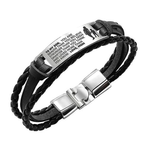 Bracelet Fils De Maman Bracelets En Acier Et Silicone Bracelet Inspirant