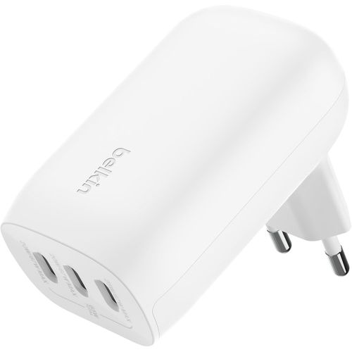Kyaoayo-Boostcharge Chargeur Secteur 3 Ports Usb-C Avec Pps De 67 W (Pour Appareils Usb-C Pd 3.1 Comme Liphone 16 (Tous Modèles), Macbook Pro, Airpods, Galaxy, Etc., Blanc)