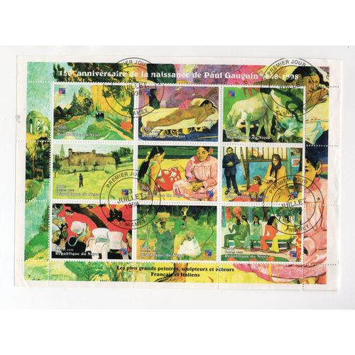 Niger- Bloc Feuillet Oblitéré- 150 Eme Anniversaire De La Naissance De Paul Gauguin