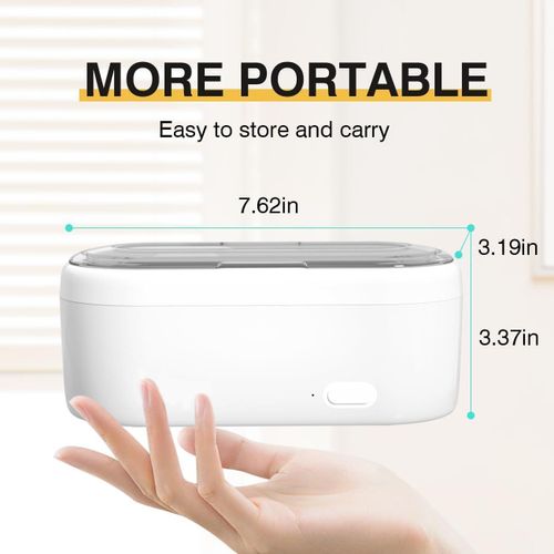 Nettoyeur Ultrasons 360ML, Nettoyeur Ultrasons Lunettes Portable 47000Hz,pour Bijoux, Dentier, Montres, Lunettes, Tête de Rasoir