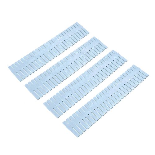4pcs en plastique grille diviseurs de tiroir bricolage coupe organisateur de tiroir réglable pour chaussettes sous-vêtements stockage stationnaire bleu allonger 4pcs