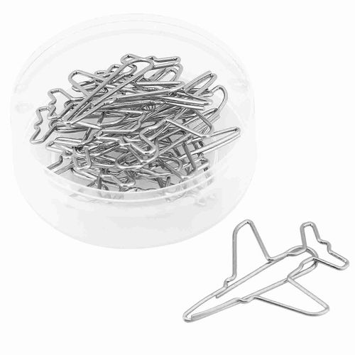10pcs Avion Forme Trombones Signet Marquage Document Organisation Clip Papeterie Fournitures