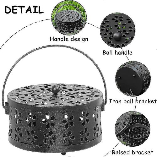 (bronze) Porte-encens en spirale anti-moustique, porte-bobine anti-moustique, brûleur d'encens, porte-encens anti-moustiques, porte-encens anti-moustiques, pour Hom