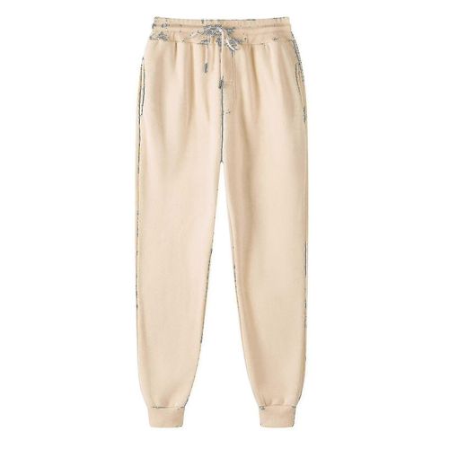 Mens Pants Pants Sweatpants Hip-Hop Pants Legging Padded Casual Pants-Xxxl-Beige