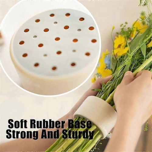 Porte-tige d'Ikebana en spirale, grille florale réutilisable pour Vase, Bloom Shaper pour fleurs (L/beige-jaune)