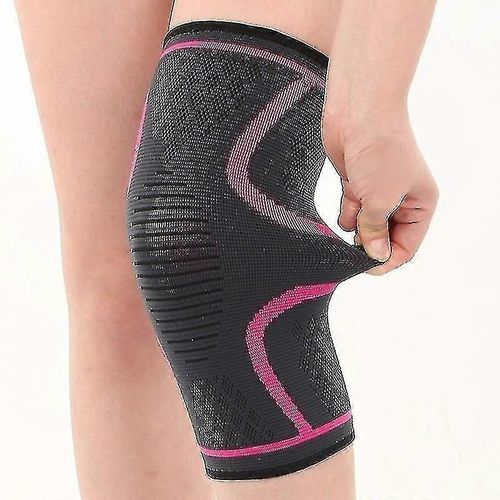 2 Pack Knee Brace Compression Sleeve Support For Men Running Riding Silicone Antiskid Knee-M-Red