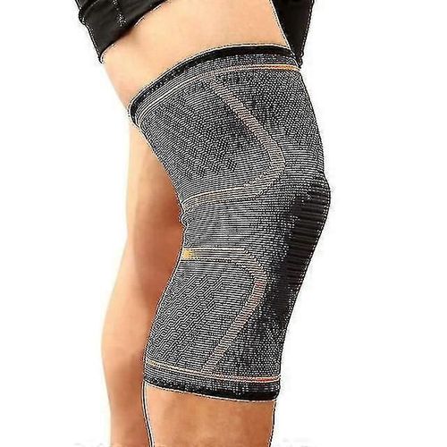 2 Pack Knee Brace Compression Sleeve Support For Men Running Riding Silicone Antiskid Knee-Xl-Orange