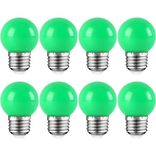 Kathlelxh-8 Pack E27 3W Green Led Light Bulbs 360 Beam Angle Colorful Led Light Bulbs Mood Lighting For Home Party Bar Christmas[H1586]