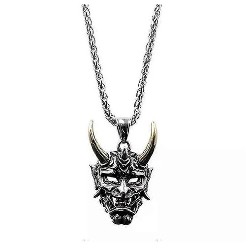 Collier Pendentif Punk De Rue Japonais D'été En Gros Masque Fantôme Masculin Halloween Jour Horreur Bijoux Cadeau