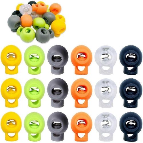 60 Pack De Bouchons De Cordon En Plastique À Trou Unique Pour Cordon, Sac À Dos, Fournitures D'artisanat - 6 Couleurs