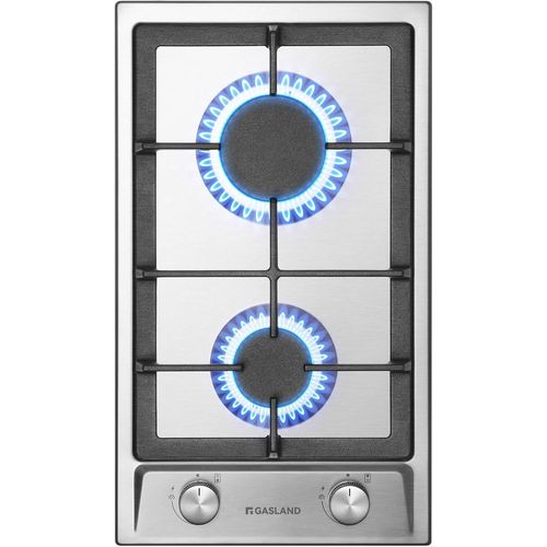 Gh30Sf Plaque De Cuisson À Gaz Encastrable Inox 2 Feux, 30 Cm Cuisinière À Gaz Butane Avec Brûleur Wok, Puissance 4200W, Compatible Lpg/Gaz Naturel[PLA623297]