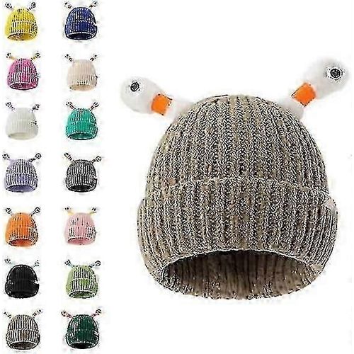 Hiver Parent-Enfant Mignon Brillant Petit Monstre Tricot Chapeau, Unny Mignon Monstre Bonnets Cap, Drôle Glowing Monster Tricoté Chapeau-En Stock
