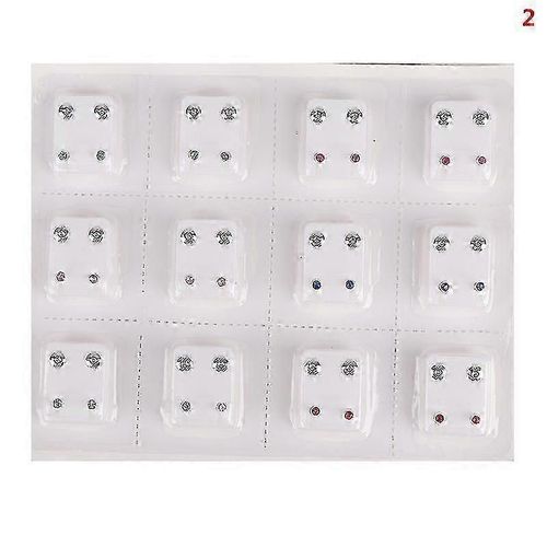 24pcs Boucles D'oreilles Médicales Piercing Tool Ear Stud Surgical Steel Earrings Femmes