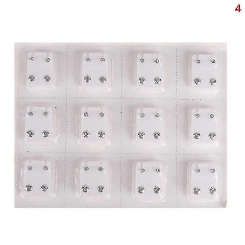 24pcs Boucles D'oreilles Médicales Piercing Tool Ear Stud Surgical Steel Earrings Femmes