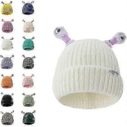 Hiver Parent-Enfant Mignon Brillant Petit Monstre Tricot Chapeau, Unny Mignon Monstre Bonnets Cap, Drôle Glowing Monster Tricoté Chapeau-En Stock