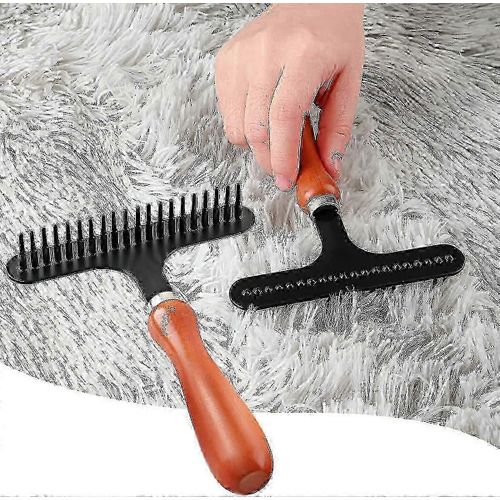 Râteau de tapis, râteau de tapis à main, rendant les tapis moelleux à nouveau, cheveux propres, laissez le tapis restaurer la douceur
