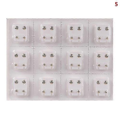 24pcs Boucles D'oreilles Médicales Piercing Tool Ear Stud Surgical Steel Earrings Femmes