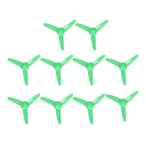 10 Pcs 70mm 3 Pales Hélice En Plastique DIY Jouet Bateau RC Voiture Accessoires Rotatifs 2mm HoleGreen