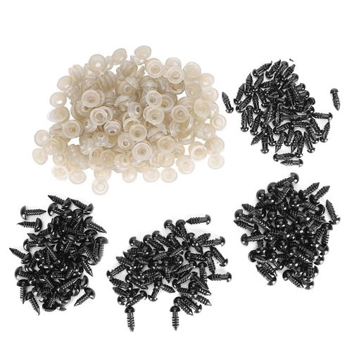 Nez d'yeux en plastique avec rondelles Poupée en peluche Ours en peluche Animaux en peluche Jouet Accessoires de bricolage Noir