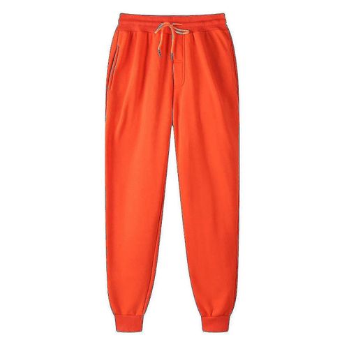 Mens Pants Pants Sweatpants Hip-Hop Pants Legging Padded Casual Pants-S-Orange