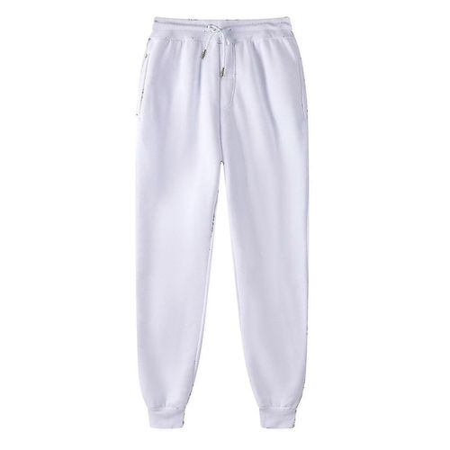Mens Pants Pants Sweatpants Hip-Hop Pants Legging Padded Casual Pants-L-White
