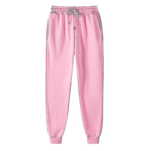 Mens Pants Pants Sweatpants Hip-Hop Pants Legging Padded Casual Pants-S-Pink
